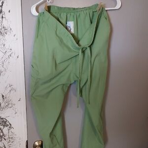 Green Wrap Pants